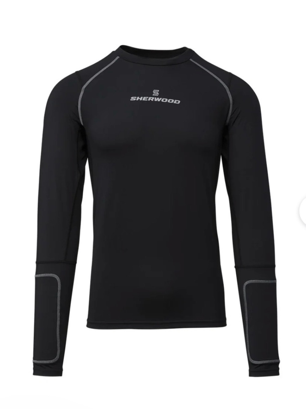 Junior XL Black Long-Sleeve hockey base layer